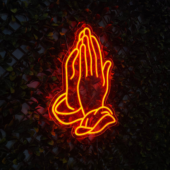 Praying Hands LED - Next Day Delivery - Marvellous Neon