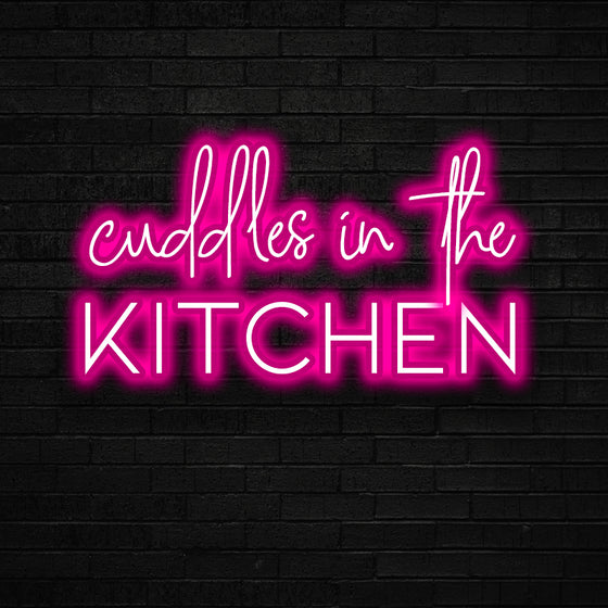 Cuddles In The Kitchen Led Sign - Marvellous Neon