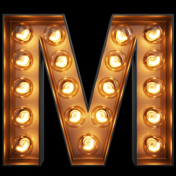 Light Up Letter - M - Marvellous Neon