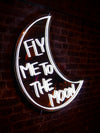 Fly Me To The Moon LED Neon Sign - Next Day Delivery - Marvellous Neon
