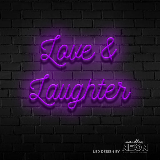 Love & Laughter Neon Led Sign - Marvellous Neon