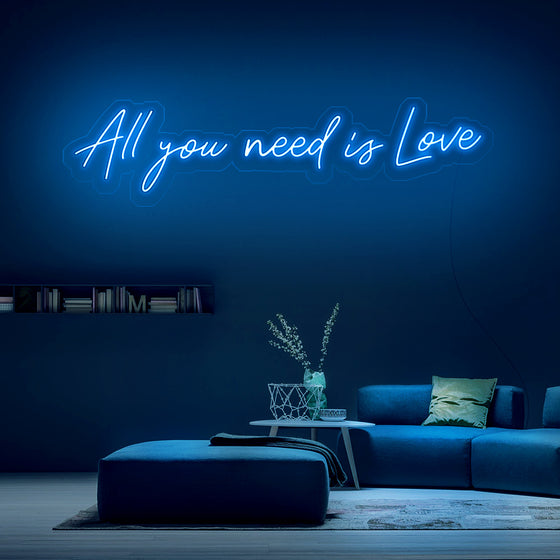 All You Need Is Love Led Sign Single Line - Marvellous Neon