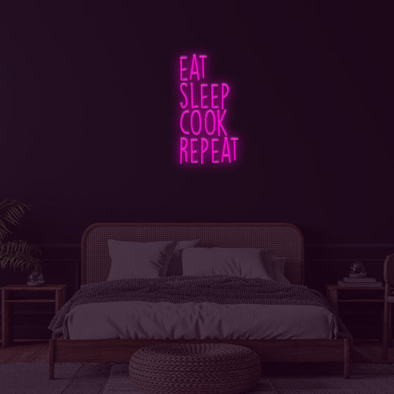 Eat Sleep Cook Repeat Neon Sign - Marvellous Neon