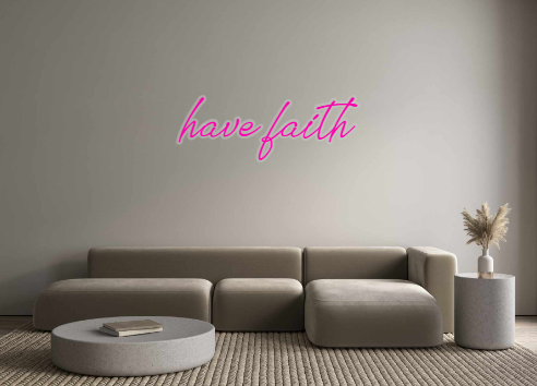 Custom Neon: have faith - Marvellous Neon